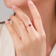 Chiba Jewelry 18K gold garnet ring, love female gemstone ring, plain ring tail ring, anniversary gift for girlfriend on the 16th