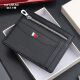 Ofankati ultra-thin small card bag for men genuine leather multi-card bank card clip for women card bag card set ID bag storage bag black