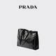 PRADA/Prada gift women's large leather tote bag black