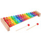 LININYUAN Orff Percussion Instrument Kinder Xylophon 15-klingende Klavier Aluminiumblatt Klavier 8-Tone Aluminiumplatte Piano Spielzeug Hand-Knopf Klavier Kindergarten Piano + Dinosaurier Puzzle