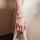 Girls Heart Bow Bracelet coréen Sweet, Simple, Polyvyle Niche Design Hand Decoration Student Best Friend Gift INS M1476 [1 Set of Bow Bracelet]