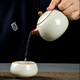 Tangfeng Ru Kiln Tea Set Home Teapot Kung Fu Tea Set Beige Song Ci One Pot Two Cups Gift Box