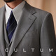 CULTUM high-count double-ply worsted wool half-linen lining English Prince's check suit suit men's business professional suit three-piece suit Prince's check white single suit M (52A)