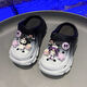 Qisiman Kinderschuhe für Mädchen Gradientenloch Schuhe Sommer 2024 Kulomi Girls Beach Bag Sandalen Nicht rutschende Eltern-Kind-Upgrade Weiß Pink 30 innere Länge 195 cm