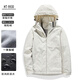 
Yalu plush jacket for women, Korean version, small short windproof and warm windbreaker ins casual single-layer mountaineering jacket 9930S Zip Powder-women [solid color] XL
