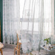 Jinse Huanian Balcony Living Room Finished Window Screen Curtain Printed White Window Screen Curtain Translucent Bedroom Gauze Customizable Hook Perforated Type Forest Perforated Type Customized per Meter (please contact customer service)