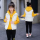 Jixiangle children's clothing, girls and children's suits, autumn and winter clothing, 2022 new style, fashionable sweatshirts, vests and pants, plus velvet three-piece set, trendy clothes for big children and little girls, 3-12 years old, yellow 140 code number, recommended height is about 1.3 meters