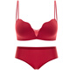 Victoria's Fantasy Red Underwear Women's Suit Small Breast Push Up Small Breast Sexy Bra Zodiac Year Red Underwear Set Wedding Bride Zhenggong Red Suit M =75AB