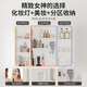 Rifeng solid wood bathroom cabinet combination ceramic integrated light luxury bathroom hand wash basin cabinet combination treasure box beauty storage + beauty lamp + 3C socket 80cm