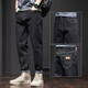 
CHARLUOEL jeans men's spring and autumn new style pants men's loose straight men's pants trendy brand 2025 spring casual long pants 6621 blue 30