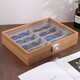 
Glasses storage box Multi-grid large-capacity sunglasses box 8-grid glasses display stand Book model 4-position linen blue