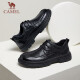 骆驼（CAMEL）牛皮系带经典商务休闲德比皮鞋男结婚新郎 G14A155634 黑色 40