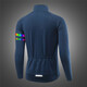 WOSAWE Road Bike Autumn and Winter Fleece Warm Cycling Suit Mountain Bike Fleece Windproof and Coldproof Jacket Top Sufengshi-Dark Blue Suit XL (Suitable for 80-90 kg)
