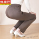 
Hengyuanxiang mother pants autumn and winter plus velvet trousers for women high waist straight loose middle-aged and elderly women's pants spring and autumn casual pants J9207 black 6XL [weight 160-175]