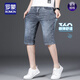 Romon-Denim-Shorts Herren Sommer dünne schlanke Straße Fünf-Punkte mittelgroß 2025 Neue Sommer Casual Cropped Hosen 679 Blau 28