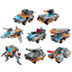 Iluminación (iluminación) Bloque de construcción Manual de niños súper establecidos Modelo de bloques de construcción Fire Mecha Mecha Mecha Robot juguete Juguete de ocho en uno Chariot (699 partículas)
