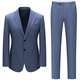 Peromon suit 70% wool Men's business formal casual suit wool suit light gray blue version A 185-please leave a message for the trousers size