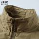 
JEEP SPIRIT vest men's spring and autumn new solid color vest jacket men's photography breathable windproof warmth and thin jacket black 3001 L (recommended 115-130Jin [Jin equals 0.5 kg])