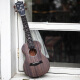 Gerila Sakura Ukulele 2011 Girls' Cute Beginners Small Guitar Vane Uklili High-Precision 23-inch Vane Obsidian Black Electric Box + Accessories Teaching
