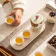 Porcelain brand tea set, travel tea set, outdoor portable ceramic quick cup, holiday souvenir, housewarming gift for elders