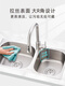 Soft stainless steel wash basin double basin 304 sink double basin small size wash basin double basin dishwasin household 698 right large standard set meal