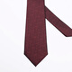 CKPrive 8cm wide burgundy zipper tie for men, groom and wedding, dark red mulberry silk, easy to pull, no knotting, zipper style