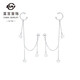 Caibai Jewelry Platinum Earrings Pt950 Fashionable Star Earrings Price BJ Platinum Star Earrings About 4.67g