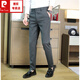 Pier Cardin casual pants men's small trousers thin men's spring and autumn business casual men's pants straight Korean summer trousers slim 509-N9906 (ice silk cropped pants) black 30