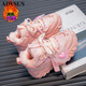 ADVSUS girls' sneakers plus velvet children's dad shoes winter 2023 new thickened girls' big cotton shoes warm running shoes 9922A-(thickened large cotton) pink size 33/shoe length is about 20.5cm
