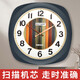 康巴丝（Compas）北欧鹿头创意客厅挂钟表净音挂墙卧室办公挂表简约日历时钟家用石英钟表万年历 C3294恺木白带液显-表盘直径34.5厘米