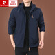 
Pier Cardin charge jacket men's spring and autumn men's outdoor American three-windbreak jacket men's spring sports jacket dark blue 9898 plus velvet 2XL