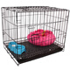 Dog cage, small dog puppy cage, Teddy dog cage with toilet, indoor and outdoor large cat cage, rabbit cage, dog fence, standard 50*35*40 (black) cage + tray