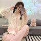 欧鹿汐（OULUXI）纯色皱布棉质月子服春秋孕妇睡衣夏季透气吸汗产妇产后哺乳喂奶衣 AXXE724少女心 XL码 (建议115-135斤)