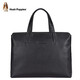 Hush Puppies Briefcase Men's First Layer Cowhide Thin Laptop Bag Business Large Capacity Fashionable Father's Day Gift for Boyfriend