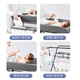Van Ruman Diaper Table Baby Care Table Multi-fonction Massage pliable Massage et touche Baby Dildo Change Table JM Flagship - Gray (Réglage de la hauteur à trois vitesses + panier de rangement)