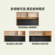 Genji Muyu solid wood sideboard home restaurant small apartment storage storage cabinet multi-functional hole board tea cabinet 1.24m sideboard shelf + bull socket