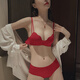 Victoria's Fantasy Red Underwear Women's Suit Small Breast Push Up Small Breast Sexy Bra Zodiac Year Red Underwear Set Wedding Bride Zhenggong Red Suit M =75AB