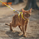 ZOOLAND cat traction rope to prevent break-away, walk large and small kittens, high appearance, lengthened adjustable I-shaped chest and back, pure black L-recommended 5-16 Jin Jin equals 0.5 kg