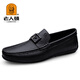 Old man's head (LAORENTOU) beanie shoes for men 2025 new trendy men's loafers high-end casual leather shoes for men black top layer cowhide 2628f 39