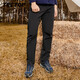 TECTOP men's velvet jacket warm windproof soft shell pants hiking pants men's black XL