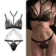 Victoria Palace Lace Bra Set Sexy and Charming Sexy Underwear Bra with Waist Chain No Wires Anti-sagging Bra Set Red M