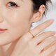 Lukfook Jewelry Gold Ring Broken Ice Solid Gold Ring Price No. 10 - About 2.28g