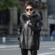 Zhe Shifan Removable Genuine Leather Down Jacket Women's Medium Long Jacket Haining Sheep Leather Jacket Fox Fur Collar Fur 2025 Winter New Black 2XL 135Jin Jin equals 0.5kg --145Jin Jin equals 0.5kg