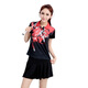 Arrow stairs badminton suit men's sports T-shirt breathable quick-drying running table tennis uniform autumn and winter couple's clothes men's short-sleeved shorts tennis sports clothes 3879A men's orange XL