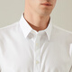 Yageo [96% cotton + elastic DP free iron] shirt men's short-sleeved summer business casual short-sleeved shirt easy to handle tooling white 40