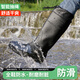 俊步（JUNBU）雨鞋男女雨天户外水鞋钓鱼洗车防雨水防滑劳保雨靴耐磨黑色高筒款 黑色高筒【41厘米】 42