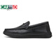 CARTELO trendy brand 2025 spring and summer new men's shoes business men's British casual leather shoes thick sole bean shoes lazy 9905 black 39