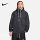 耐克（NIKE）男装外套夏季新款宽松梭织运动刺绣舒适半拉链卫衣夹克FN3893-480 FN3893-010黑色 L