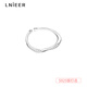 Lnieer925 silver Möbius ring girls niche design ins simple plain ring index finger ring adjustable ring S925 silver Möbius ring