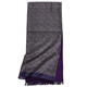 Wu Canli scarf men's silk brushed style beautiful simple style double layer warm autumn and winter gift box men's scarf Zinan-dark purple